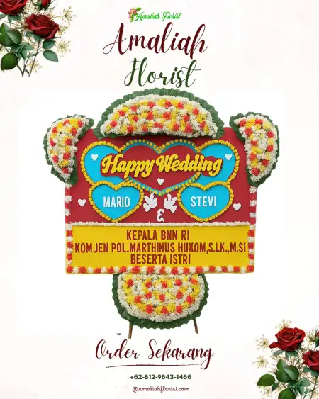 Papan Bunga Pernikahan Pagutan